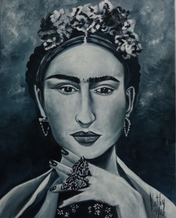FRIDA KAHLO 绘画, 19.7x15.8 in