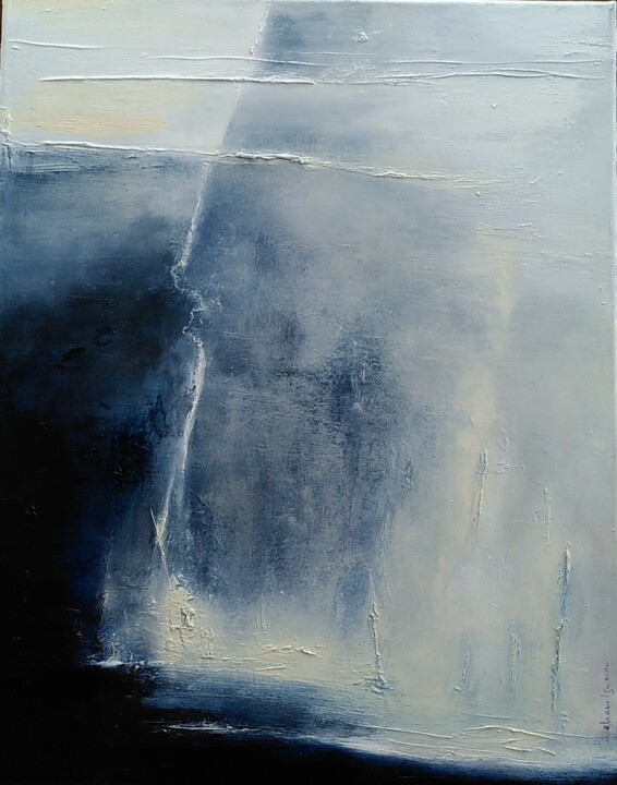 Painting titled "st-127" by Eliane L. Guerin, Original Artwork, Oil Mounted on Wood Stretcher frame