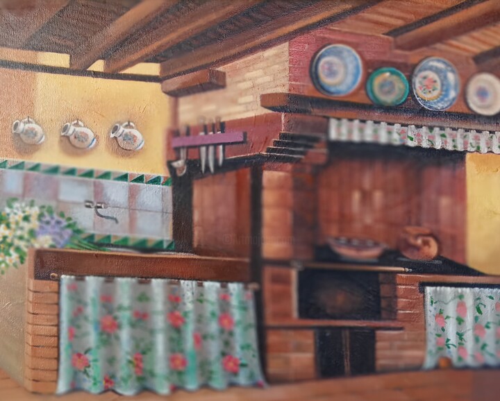 Cocina antigua Painting, 19.6x24.4 in
