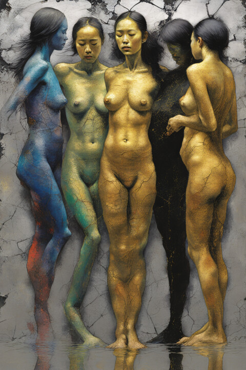 Digital Arts με τίτλο "Ethereal Echoes of…" από Alen Brown, Αυθεντικά έργα τέχνης, Ψηφιακή ζωγραφική