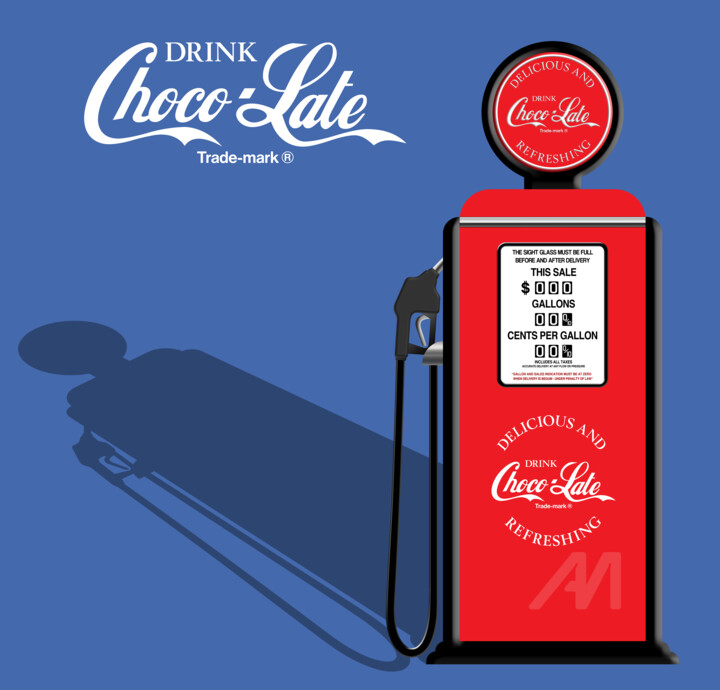 Drink Choco-Late Vintage Art 数字艺术