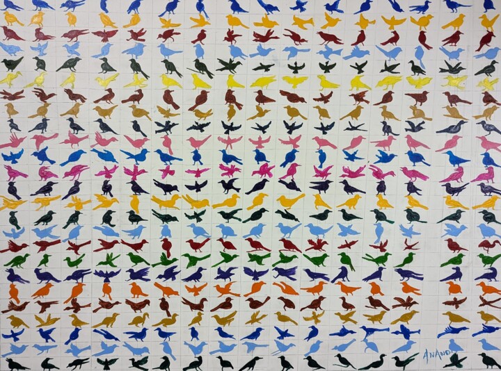 ANALOGOUS 绘画, 30x40 in