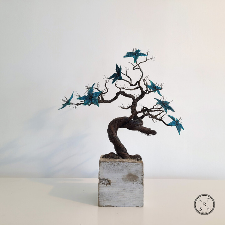 Sculpture intitulée "Seven Flowers" par Olivier Goupil Artbre, Œuvre d'art originale, Métaux