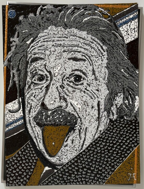 Peinture intitulée "RELATIVITY / SCULPT…" par Marjinal Artiste Peintre Décalé Français, Œuvre d'art originale, Acrylique Mon…