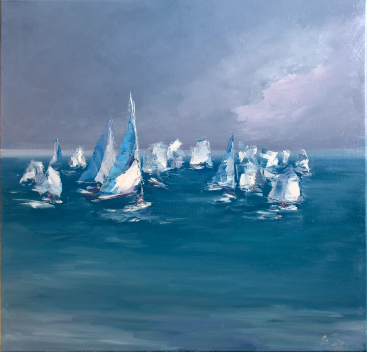 Towards the wind 绘画, 23.6x23.6 in