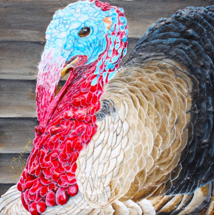 Title: Proud as a domestic Turkey 绘画, 19.7x19.7 in