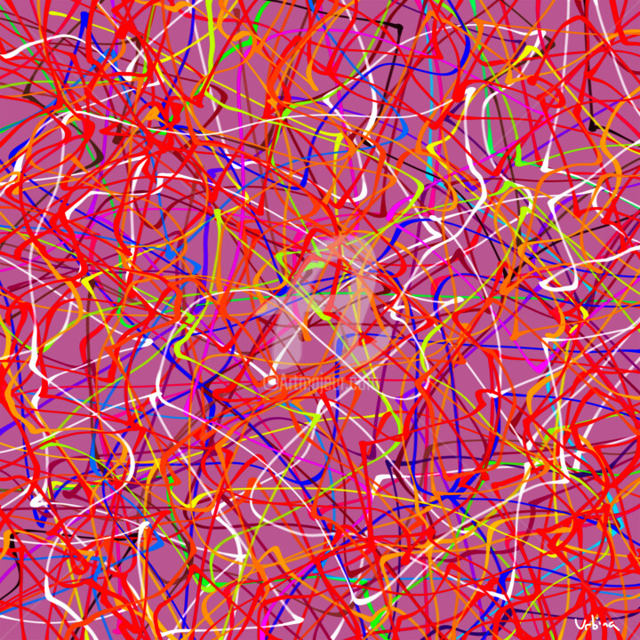 Arte digital titulada "Abstracto 6" por Iñigo Urbina, Obra de arte original, Pintura Digital