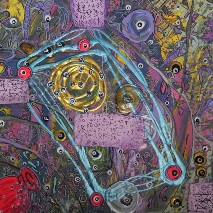 The law of 4 - Deep space. 绘画, 19.7x19.7 in