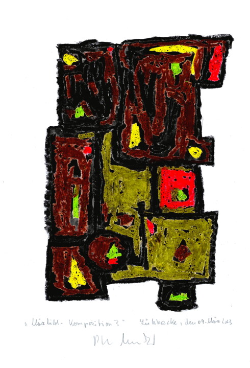 Märzbild - Komposition 3 绘画, 16.5x11.7 in