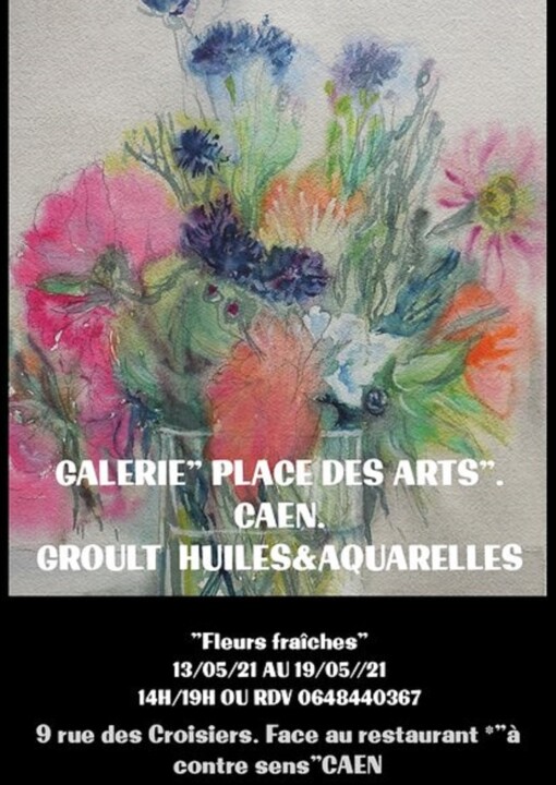 FLEURS FRAICHES Printmaking, 13.8x7.9 in