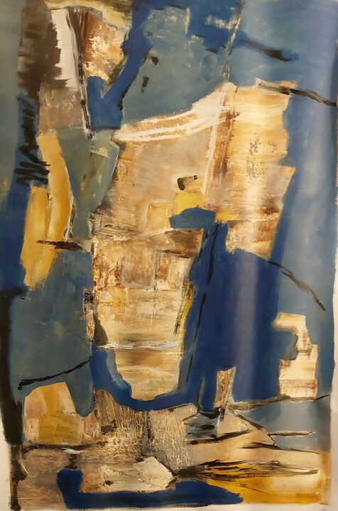 même les pierres hurlent. 绘画, 32.7x20.5 in