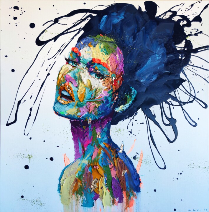 Blue baby 绘画, 31.5x31.5 in