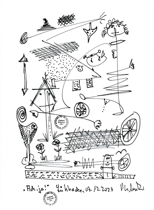图画,  11.7x8.3 in 