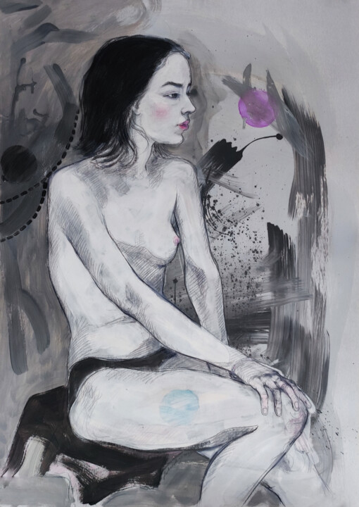 Carina in Gray 图画, 39.4x27.6 in