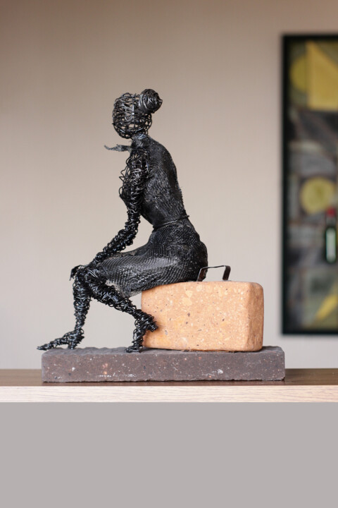 雕塑,  15x8.7 in 