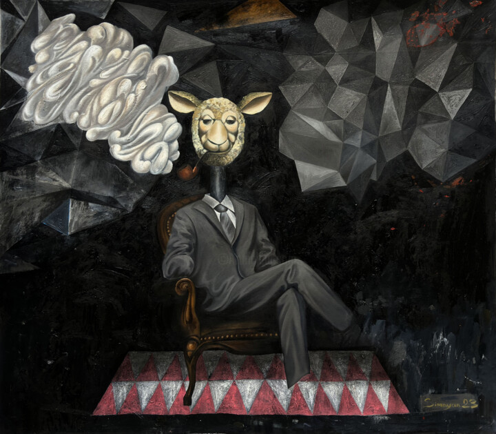 ANIMAL PODCAST 绘画, 44.9x52.4 in