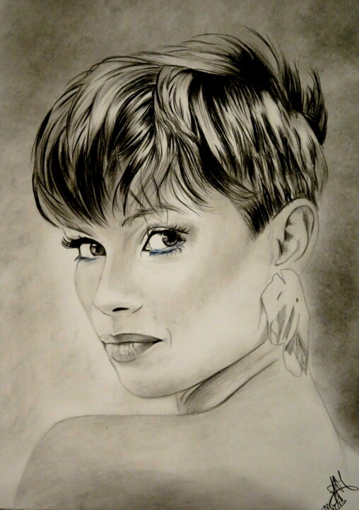 Portrait miss france 2024 Eve Gilles 图画, 16.1x11.8 in