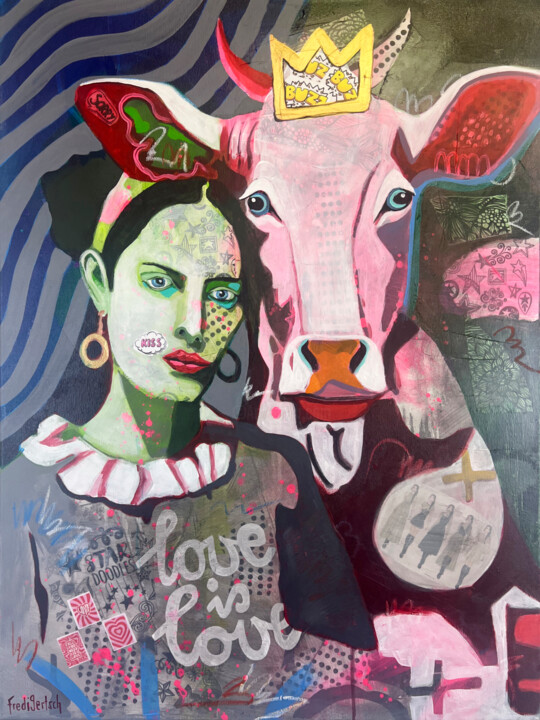 Just us Two - Love is Love 绘画, 31.5x23.6 in