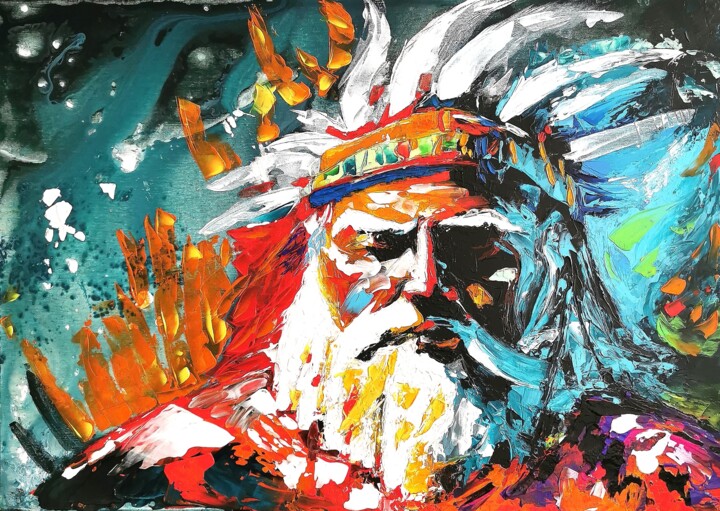 Native Spirit 绘画, 19.7x27.6 in