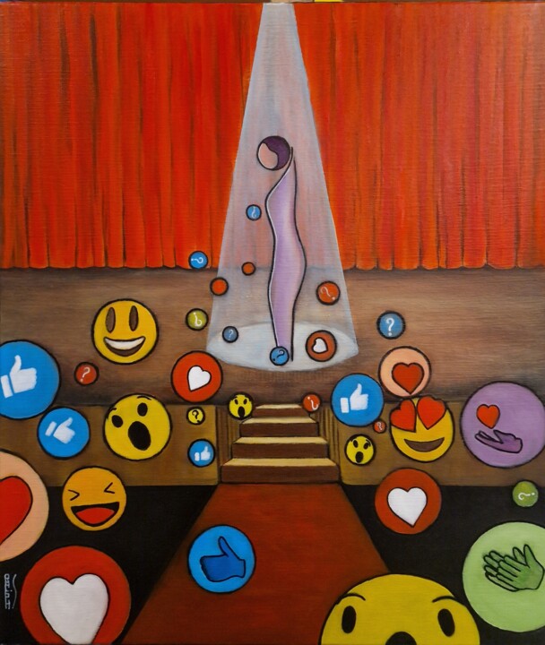 Peinture intitulée "À toi l'artiste" par Ralph.S, Œuvre d'art originale, Huile
