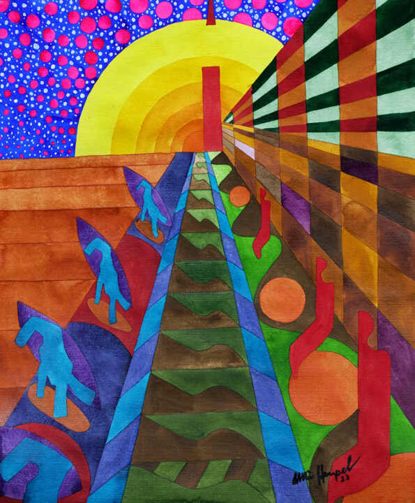23 / XX Another Stairway 绘画, 25.6x20.9 in