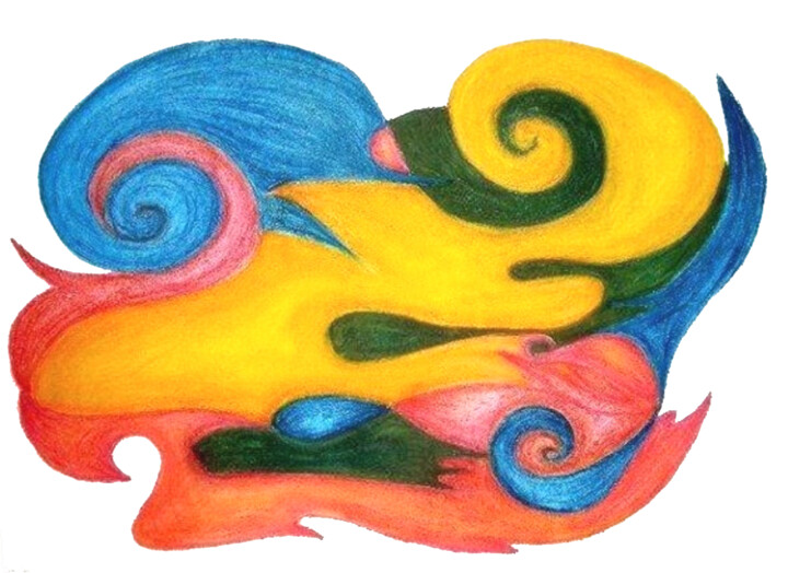 图画,  11.4x15.4 in 