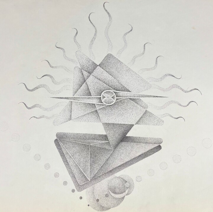 dotwork(1) 图画, 11x11.8 in