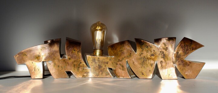 Sculpture titled "Think" by Tweak Art, Original Artwork, Metals