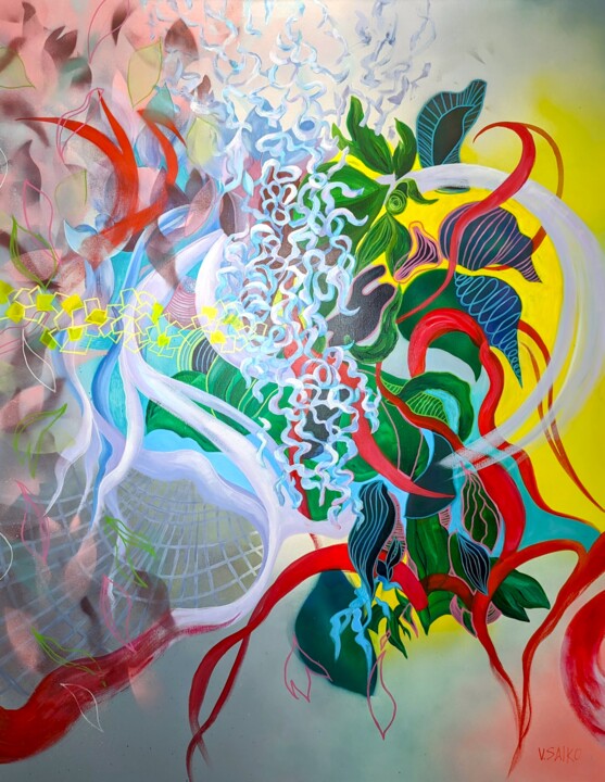 Emotional Metamorphosis; Whisper of Change 2 绘画, 60x48 in