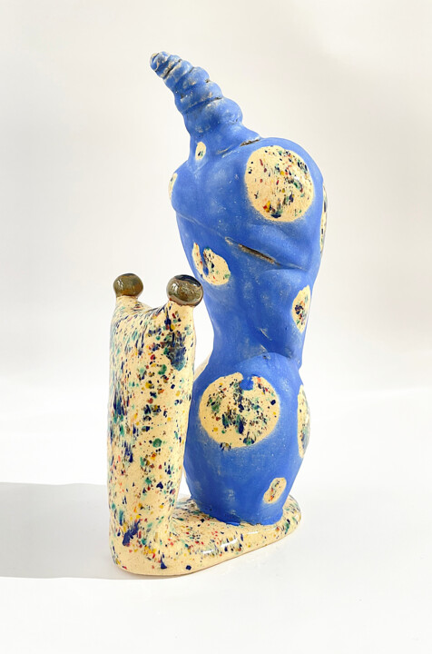 Funny Snail 雕塑, 11.4x5.5 in