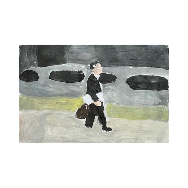 Train station paintings 绘画, 12.2x12.2 in