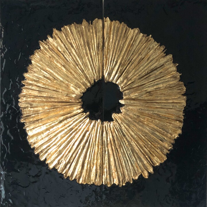 Golden circle. 雕塑, 31.5x31.5 in