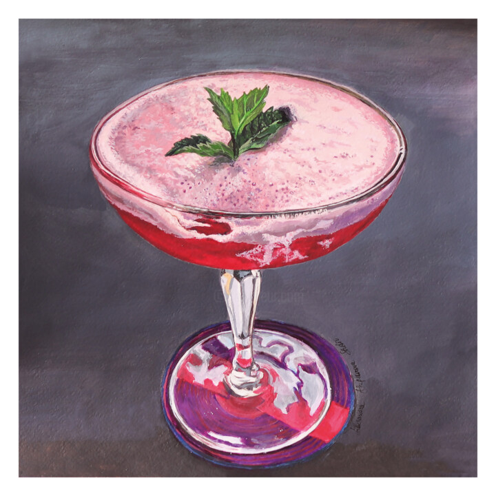 Cocktail #1 '23 绘画, 11.8x11.8 in