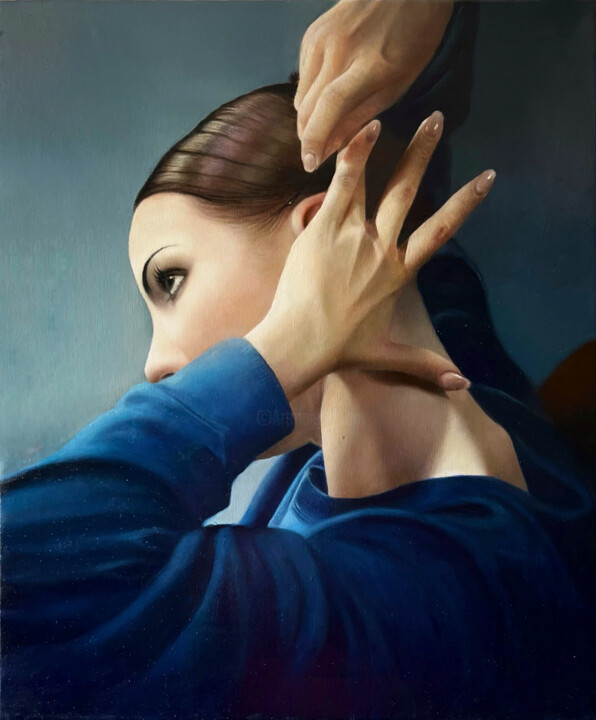Bailarina ante el espejo 绘画, 23.6x19.7 in