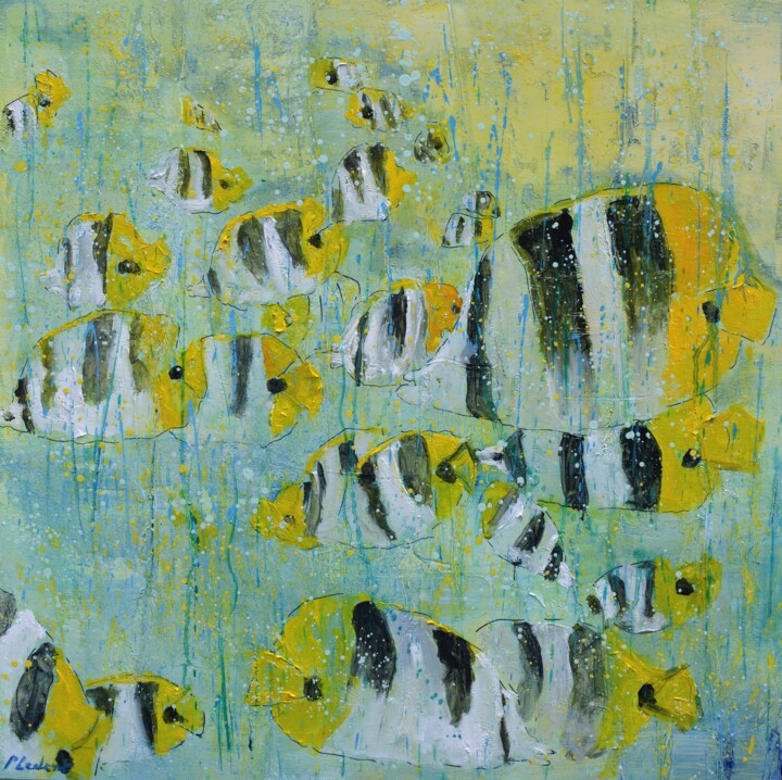 Tropical fish 77 绘画, 27.6x27.6 in