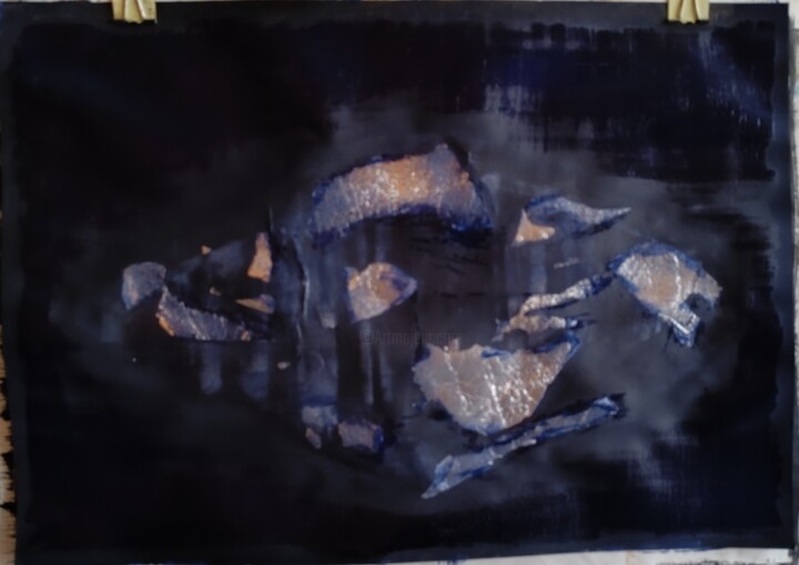 Pintura intitulada "Imm/em-ersione" por Sergio Totaro, Obras de arte originais, Colagens