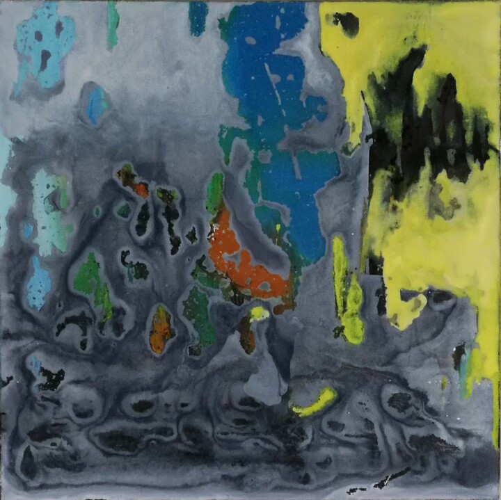 Grayscale-yellow 1 绘画, 23.6x23.6 in