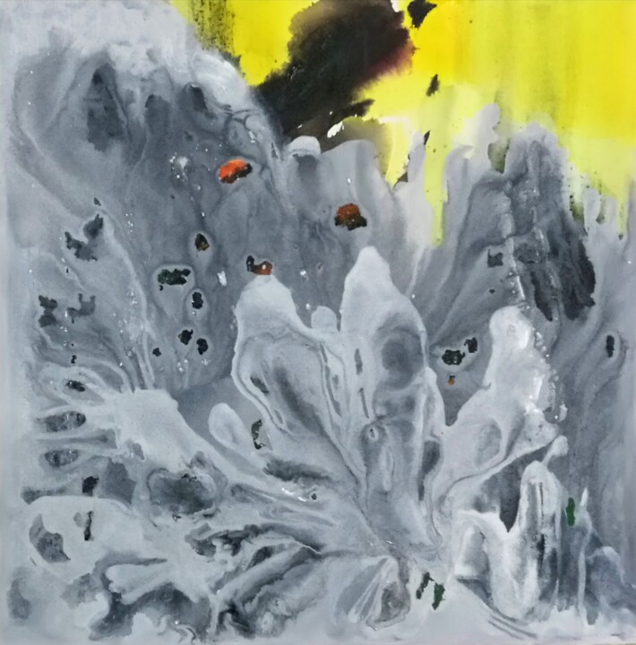 Grayscale- yellow 2 绘画, 23.6x23.6 in