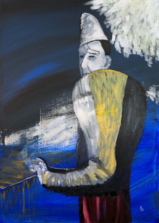 Pierrot 绘画, 32.3x22.8 in