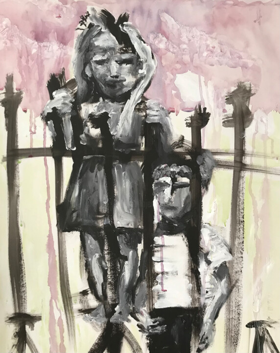 Souvenirs d'enfance, n'oublie jamais 绘画, 25.6x19.7 in
