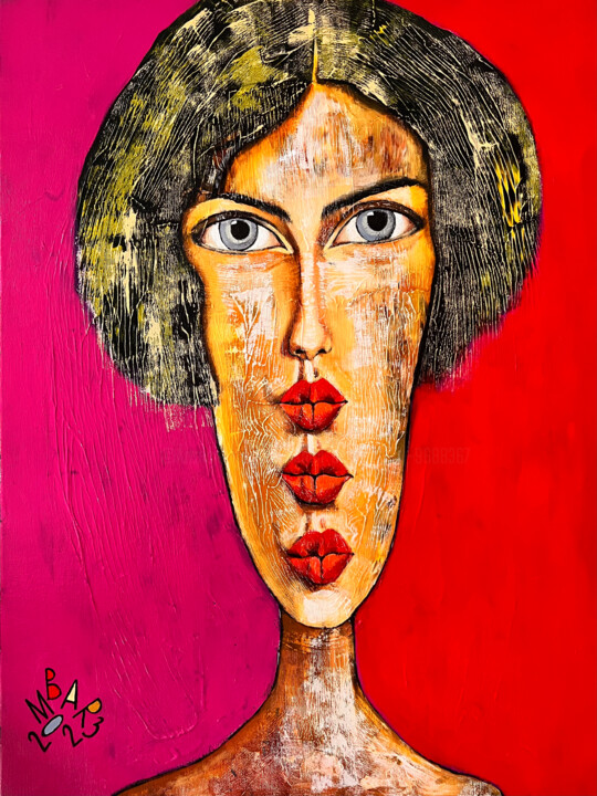 Three kisses 绘画, 31.5x23.6 in