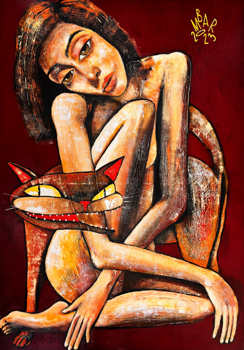 CATharsis 绘画, 39.4x27.6 in