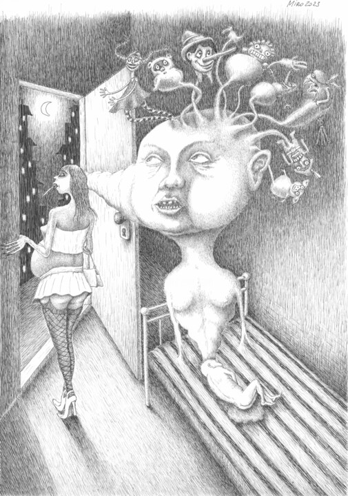Childhood dreams. Disegno, 16,5x11,6 in