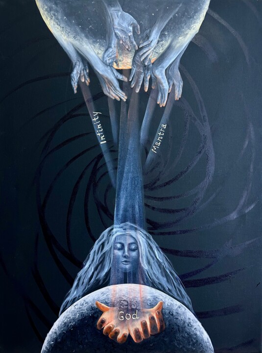 «Gifts of the Goddess of Cosmic Energies» 绘画, 27.6x23.6 in