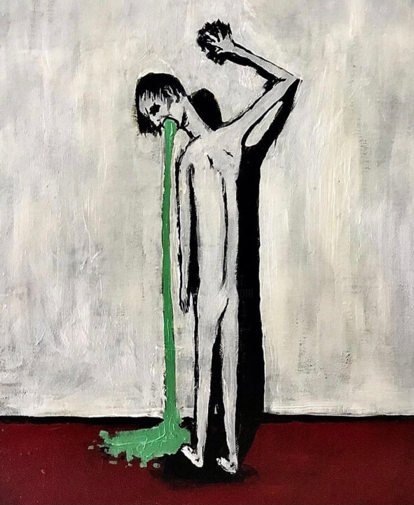 Ζωγραφική με τίτλο "Feelings" από Vaxo Lang, Αυθεντικά έργα τέχνης, Ακρυλικό
