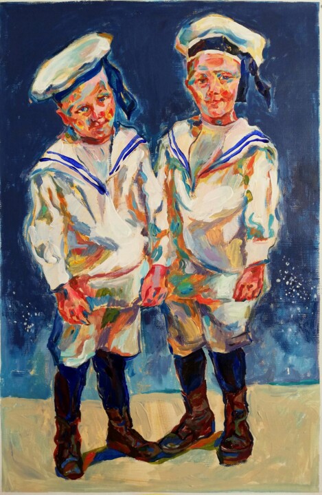 Sailors 绘画, 21.7x14.3 in