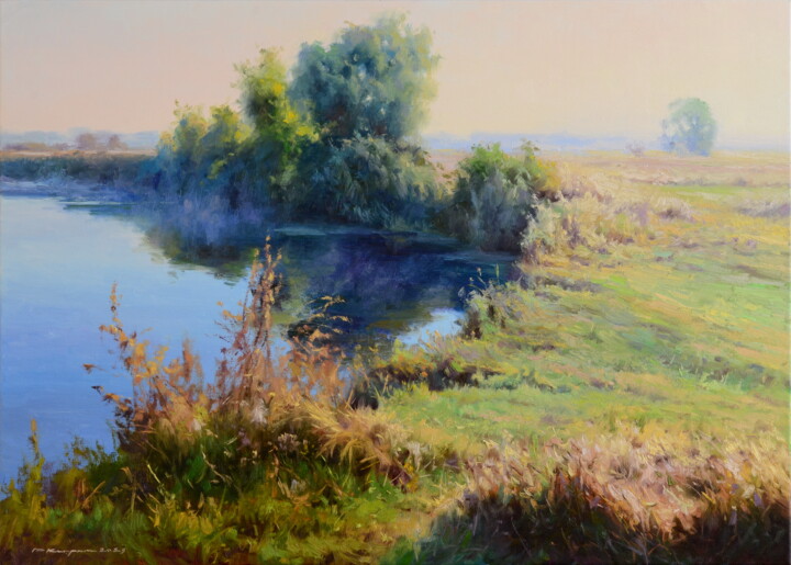 Schilderij getiteld "Магия утра" door Ruslan Kiprych, Origineel Kunstwerk, Olie