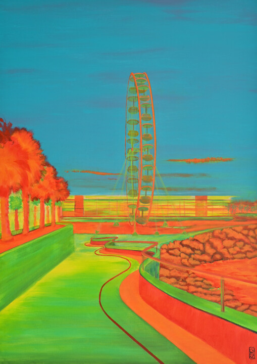 Point de suspension 绘画, 36.2x25.6 in
