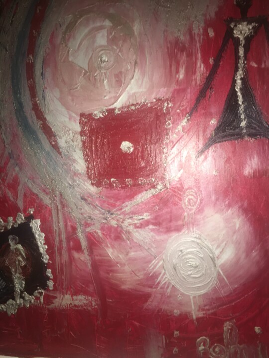 La porte rouge Painting, 31.5x27.6 in
