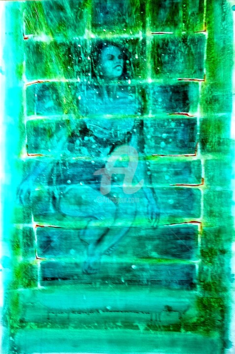Beauté d'une femme - Oil on canvas 绘画, 51.2x33.5 in